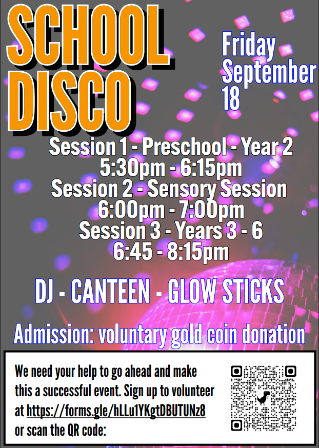 P&C School Disco - Friday 18 September 2026